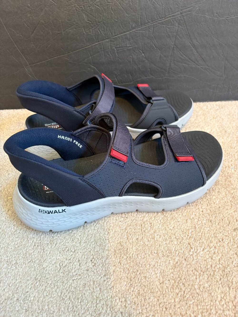 Skechers Slip Ins Go Walk Sandals Men's Size 13 Navy Blue 229210 NWOT